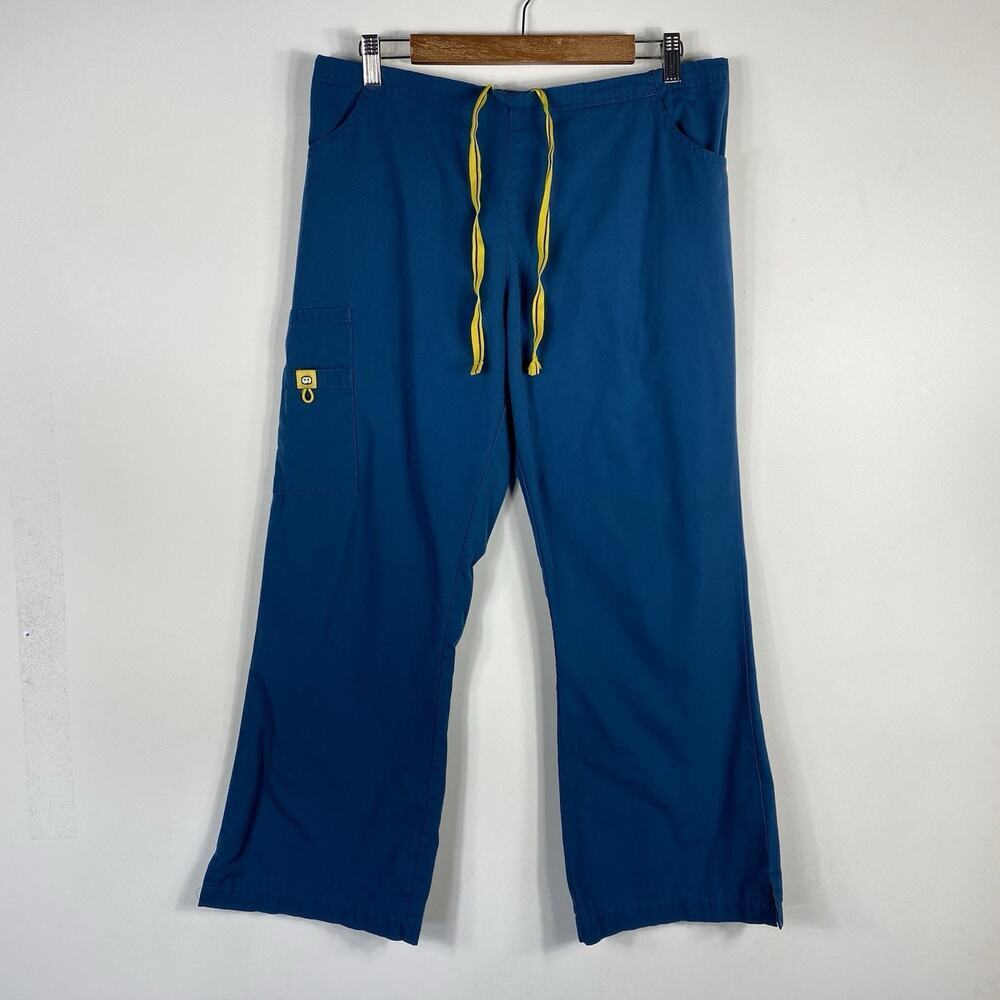 Wonderwink Scrub Pants Women's Large Petite Caribbean Blue Romeo 5026